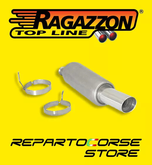RAGAZZON TERMINALE SCARICO ROTONDO 90mm PEUGEOT 206 1.6 16V 80kW 01>18.0145.60