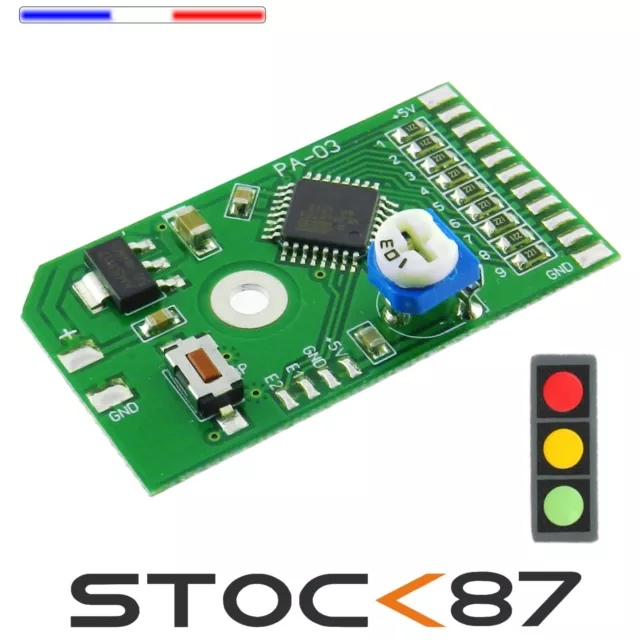 5040# Module électronique Feux tricolore + flash radar,  signalisation maquette