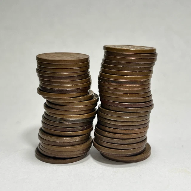 1930-1939-PDS Lincoln Wheat Small Cent Penny 1C - FULL ROLL VG+ OR BETTER #4