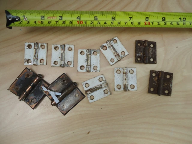Vintage Hardware LOT BOF OLD HINGES cabinet hinges