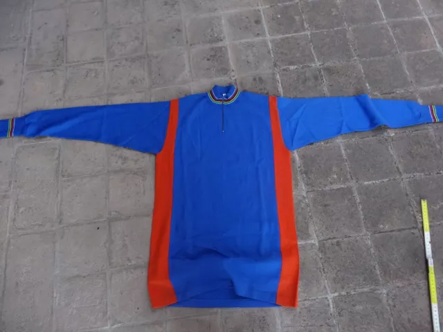 NOS  Cycling jersey wool 80% world champion.Eddy Merckx colours  L'Eroica