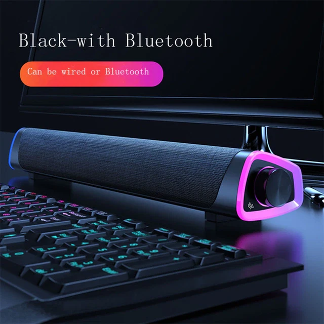 4D Computer Speakers Bluetooth 5.0 Wired Loudspeaker Surround Soundbar Speaker