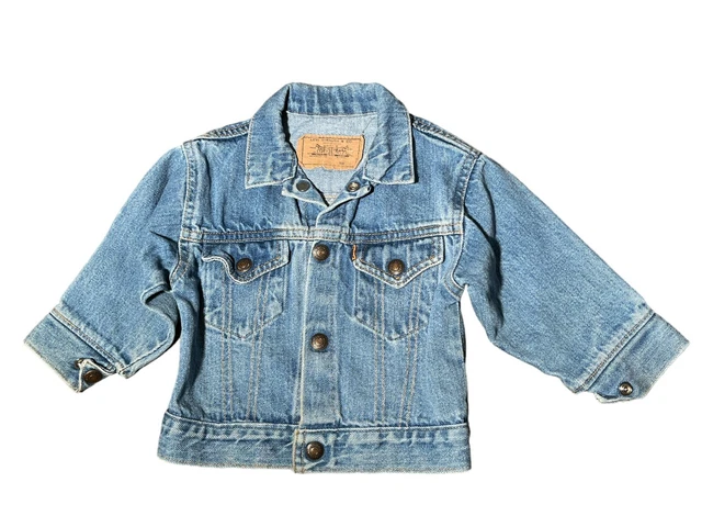 vintage levis orange tab denim jacket trucker kids size 24 months