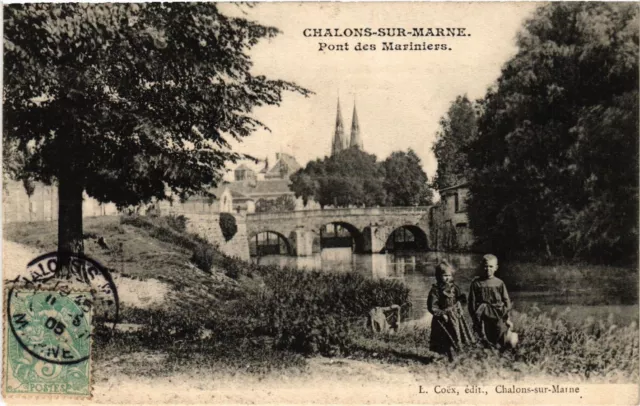 CPA CHALONS-sur-MARNE - Pont des Mariniers (742402)