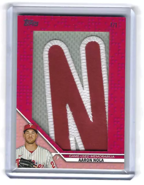 Aaron Nola 2023 Topps Series 2 Baseball In The Name Letter Patch 'N' 1/1