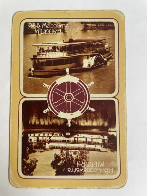 PSS Melbourne Mildura Steamboat Tourist Paddle Boat Vintage Rare Retro Swap Card