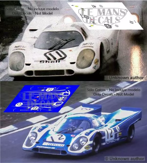 Decals Porsche 917k Brands Hatch 1970 1:32 1:24 1:43 1:18 slot 917 K calcas