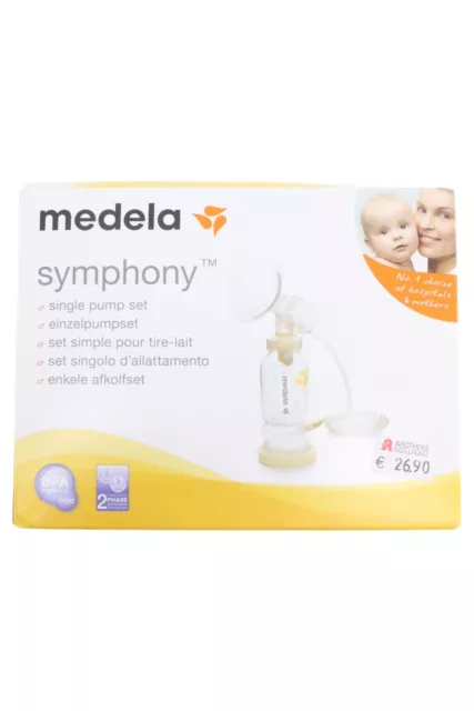 MEDELA Symphony Handmilchpumpe Weiß Einzelpumpset Neu