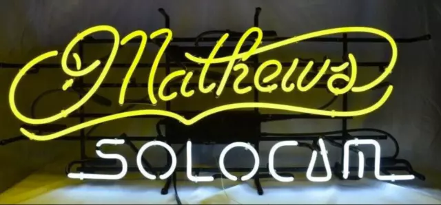 20"x8" Mathews Logo Light Neon Sign Lamp Visual Collection Bar Beer Decor L