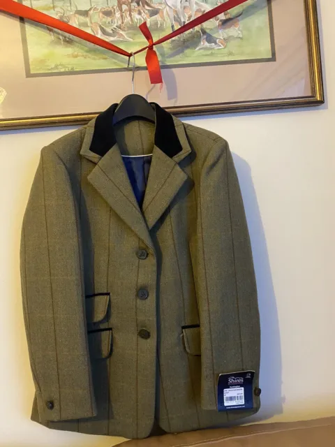 Bnwt Shires Huntingdon Child’s 30” Unisex Wool Tweed Hacking Jacket