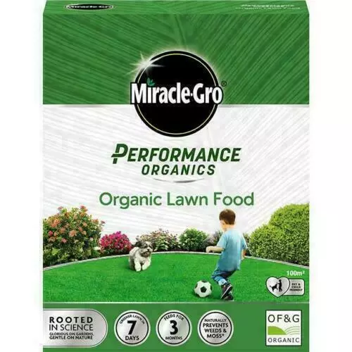 Miacle-Gro Performance Bio Rasen Lebensmittel Abdeckungen 100 qm GRÜNER IN 7 TAGEN 2,5 KG