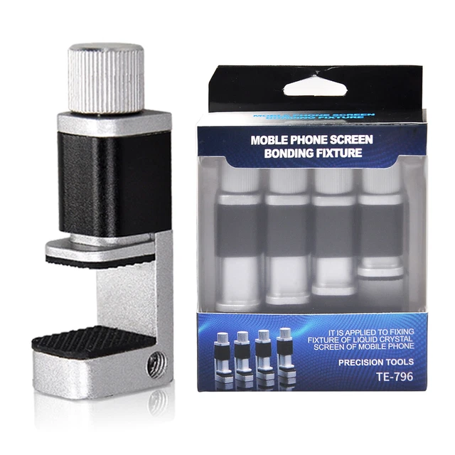 4er Set Verstellbare Display-Klemmen – Mit Anti-Rutsch-Matte Für Handy- & Tablet-Reparaturen