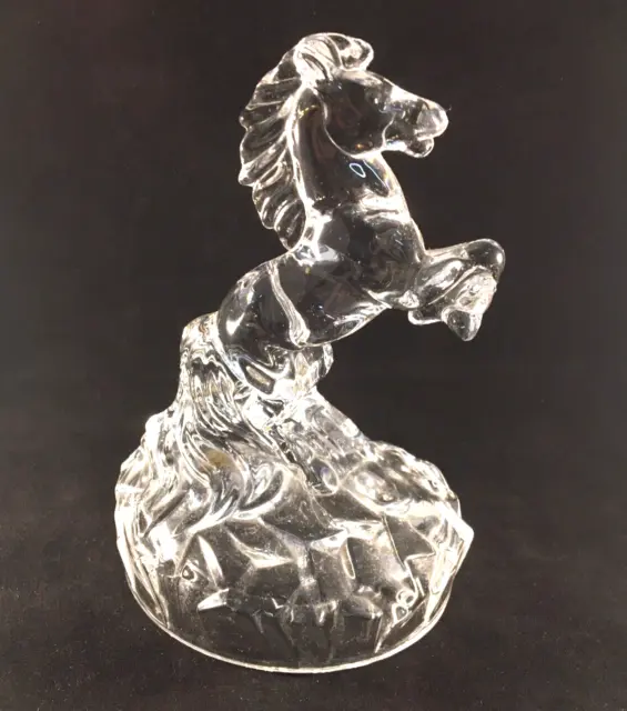 RCR Royal Crystal Rock Lead Crystal Rearing Horse Figurine Paperweight Ornament