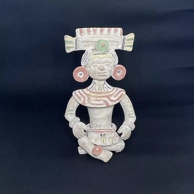 Teotihuacan Nobility Aztec Pre Columbian Pottery Figure