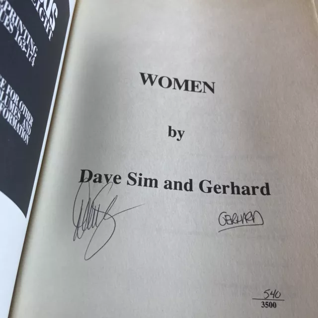 Women, Vol. 8  Signed By Dave Sim & Gerhard 540/3500 Cerebus 1st Printing