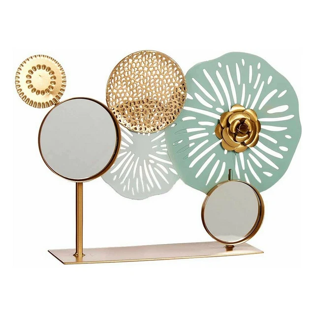 Figura Decorativa Flores Mural Cristal Metal [36 x 25,5 x 8,4 cm]