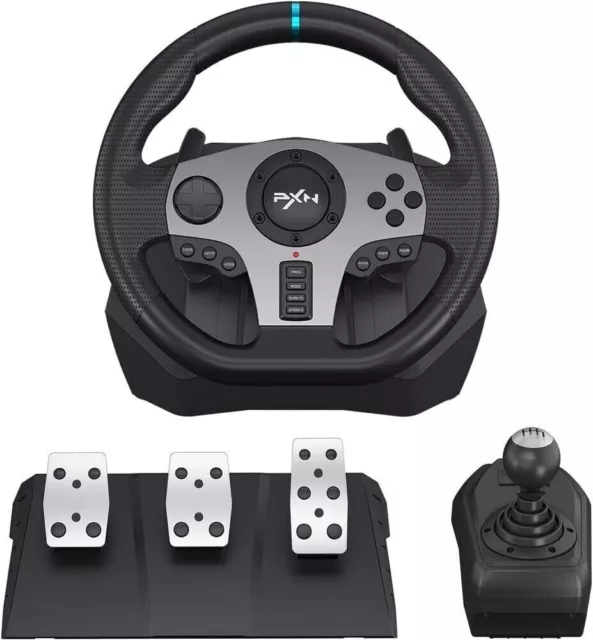 PXN V9 GAME Steering Wheel Universal Racing Pedals Gear Stick