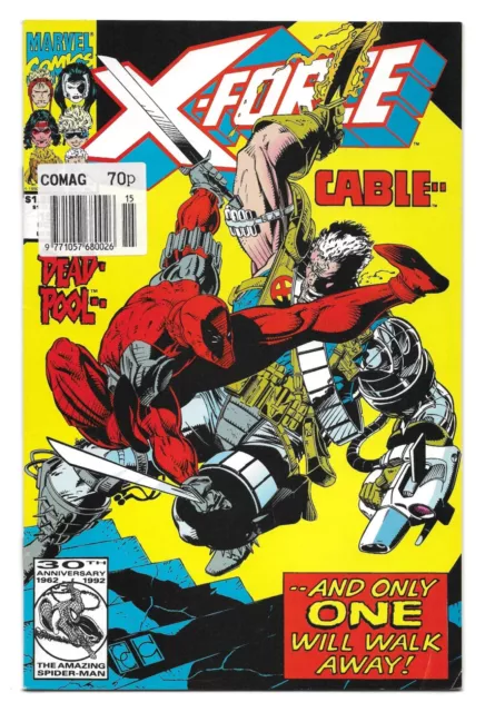 X-Force #15 (Vol 1) : VF/NM : "To the Pain" : Domino, Deadpool : Cable Leaves