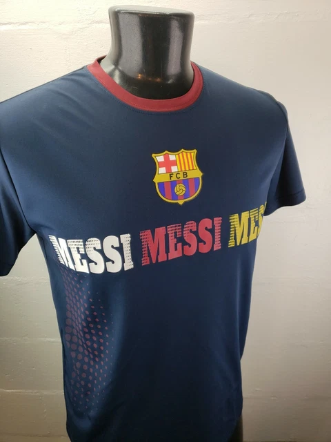 Lionel Messi FC Barcelona Mens Large Graphic T-Shirt Large 100% Polyester FCB