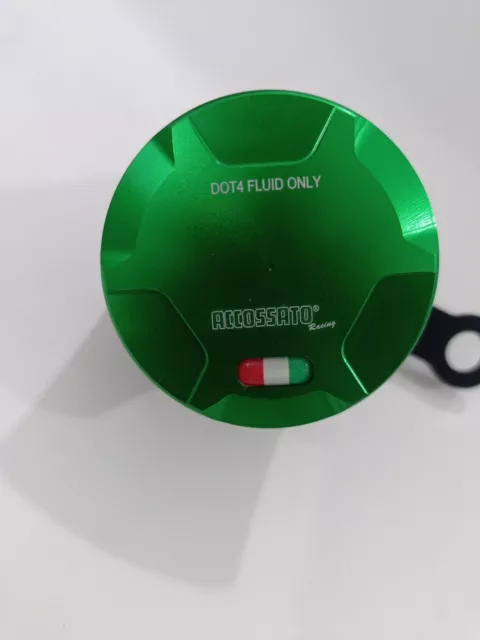 Serbatoio Olio Freno  Cnc Verde Volume 25 Cm3 Con Uscita Verticale  Fu104N-N