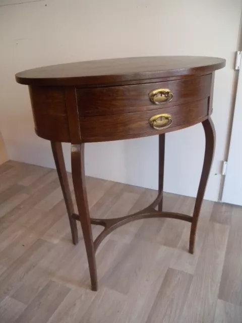 Antik Nähtisch Jugendstil restauriert oval Beistelltisch Tisch  Nr.305