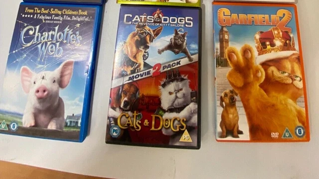 KIDS DVD, BUNDLE, 9x, Family Film, DVDs, Garfield, Cats & Dogs, Casper ...