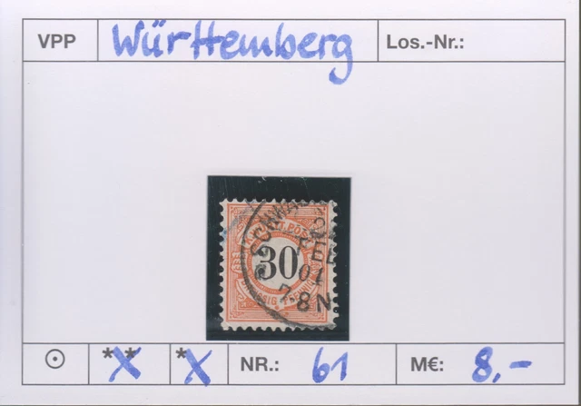 Altdeutschland Württemberg  Sauber  O aus gepfl. Sammlerbestand ........ Ansehen
