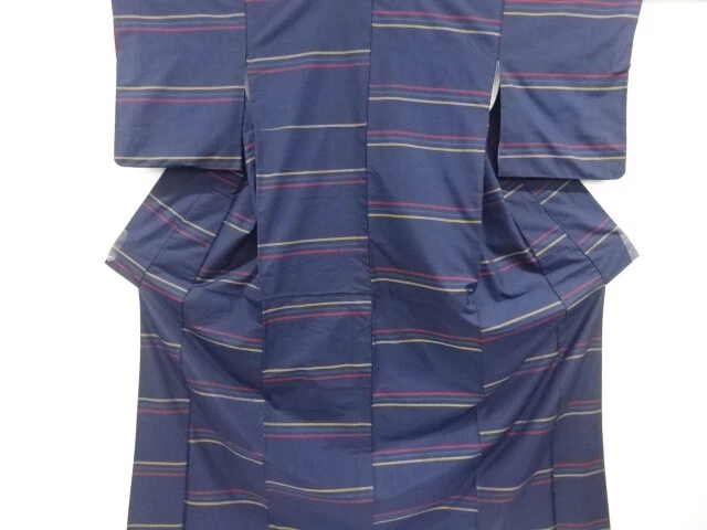 6768494: Japanese Kimono / Vintage Ensemble Kimono / Doro Oshima Tsumugi / Woven
