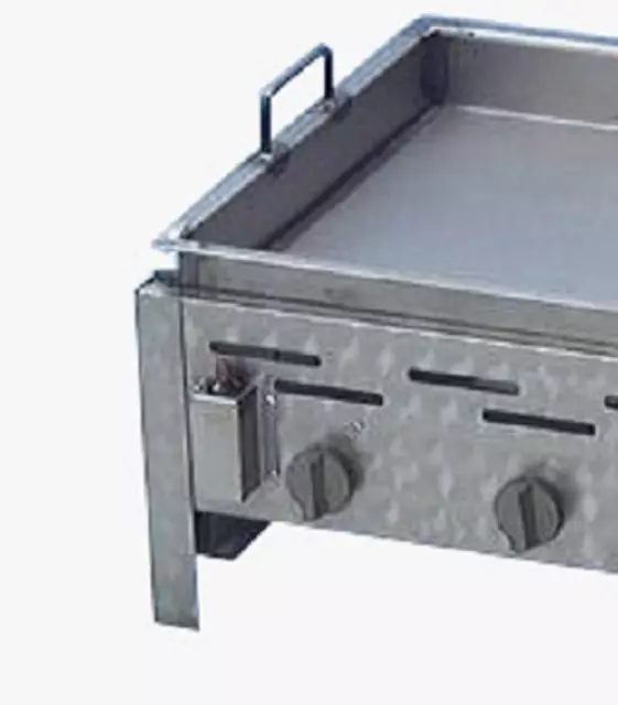 Edelstahl 6 flammig mit Pfanne wahlweise, Gastrobräter 114 x 53 x 27 cm 2