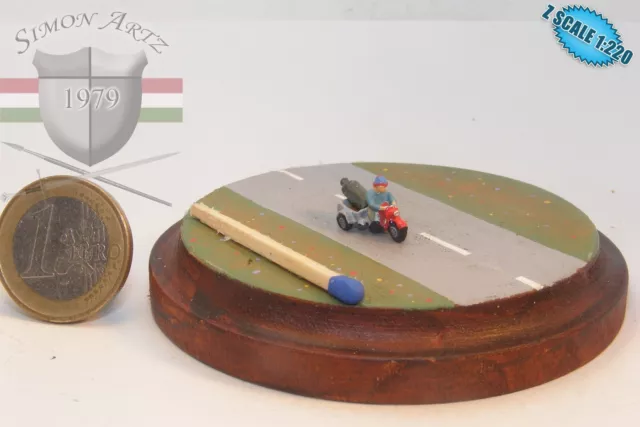 Trike Transporter Z-gauge 1:220 car Hand-painted Metal Model Z-scale