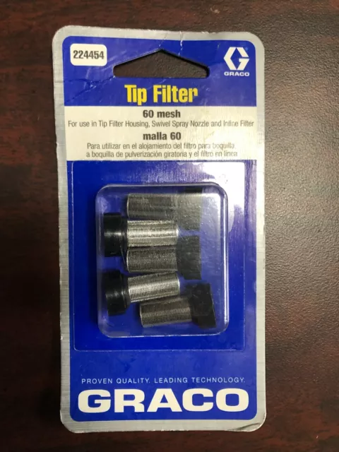 New Graco 60 Mesh Tip Filter Part# 224454