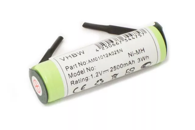 AKKU 1.2V 2500mAh für Carrera Rasierer 28.1, 28.2  2028.2PP, 2028.2  28.3 2707