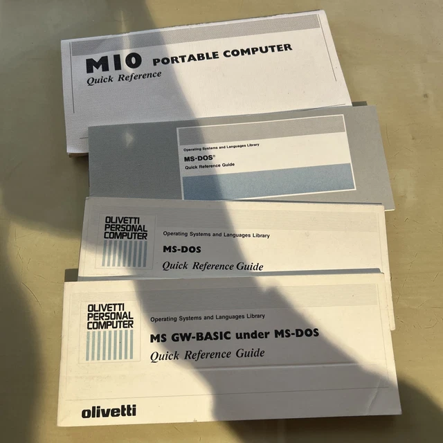 VINTAGE OLIVETTI M-10 Portable Computer Manuals & Reference Guide £10. ...