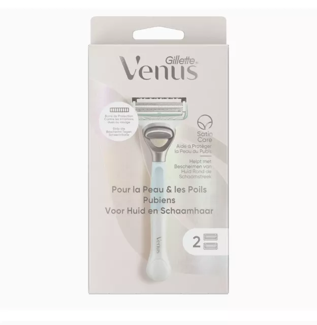 Gillette Venus Pour La Peau Et Les Poils Pubiens , Rasoir Pour Femme + 2 Lames