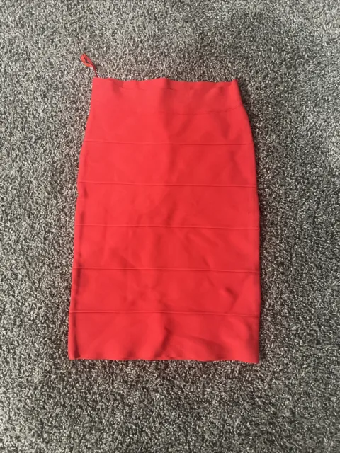 BCBGMaxazria Size Small Red Pencil Skirt