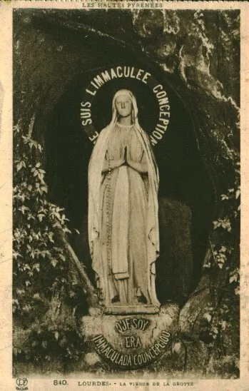 Carte Postale ancienne Lourdes la Vierge de la grotte ( 65 )