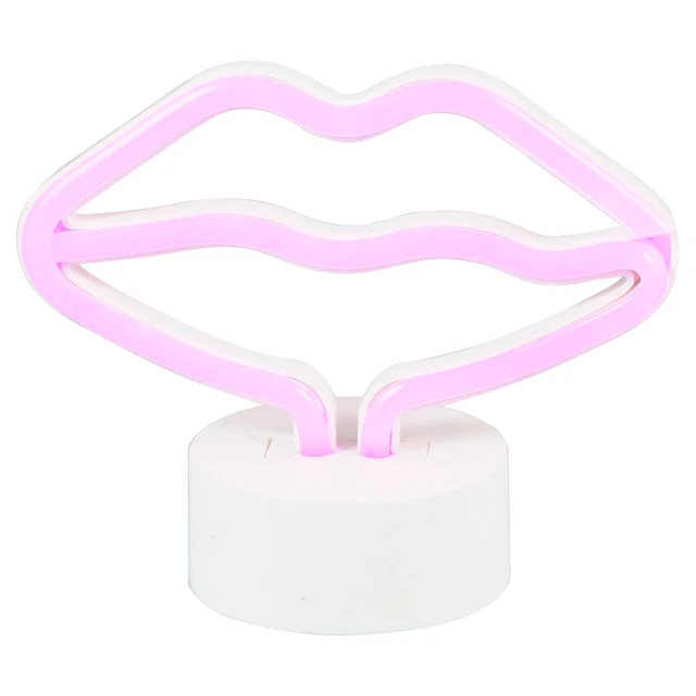Red Lips Neon Valentines Day Gift Bedside Light Neon Night Lights LED