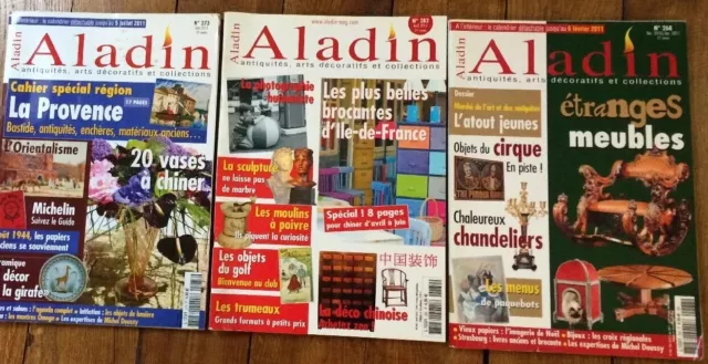 Revue Aladin Antiquités-Brocante lot de 3 n°,  TBE