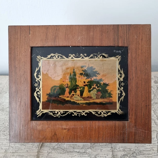 Cadre photo du XIXe siècle en verre