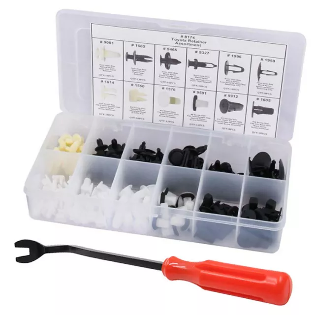 146Pcs Fender Door Hood Bumper Trim Clip Body Retainer Assortment For Car Toyota