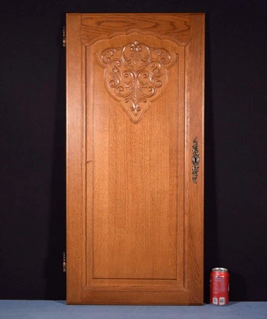 *Large Vintage French Louis XV Carved Architectural Cabinet Door Wood-Oak