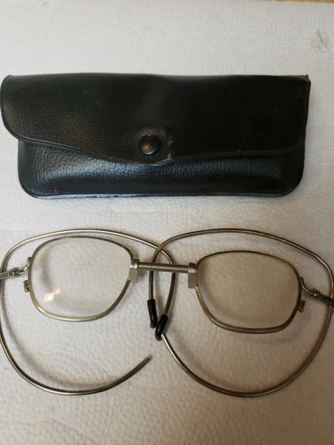 Vintage Military Issue Randolph Engineering RE Gas Mask Compatible Eye Glasses
