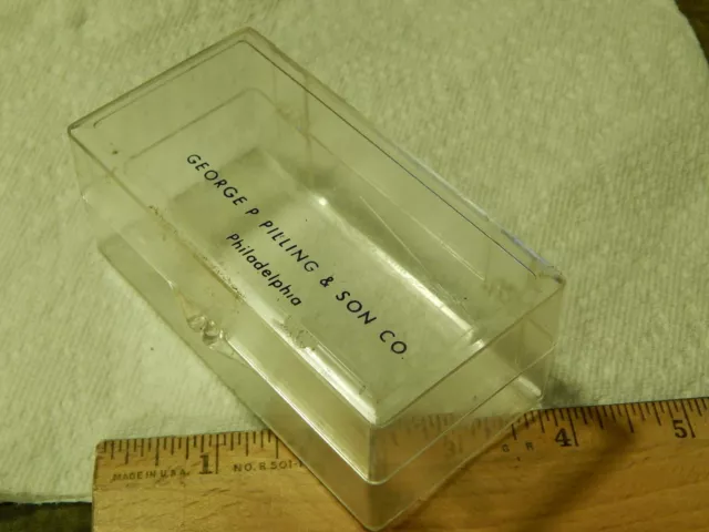 George P Pilling & Son Co. Philadelphia, PA. [Vtg] Clear Plastic Case Retro Rx