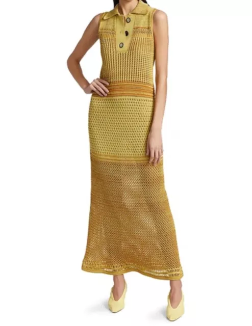 Marina Moscone Knit Polo Dress, XS, Citrine, Beautiful Condition, No Flaws