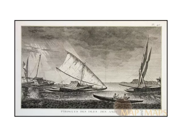 Double Canoes Pirogues Des Isles Des Amis Cook 1778