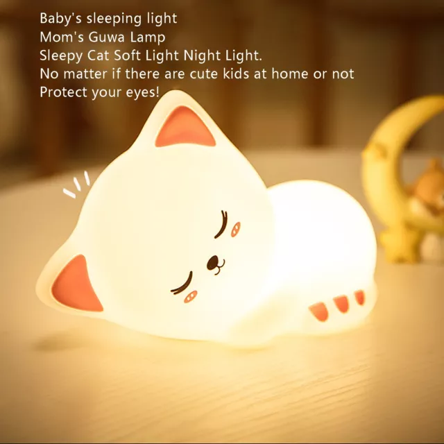 Cute Silicone Night Light Soft Light Animal Pat Light Bedroom Bedside Feeding