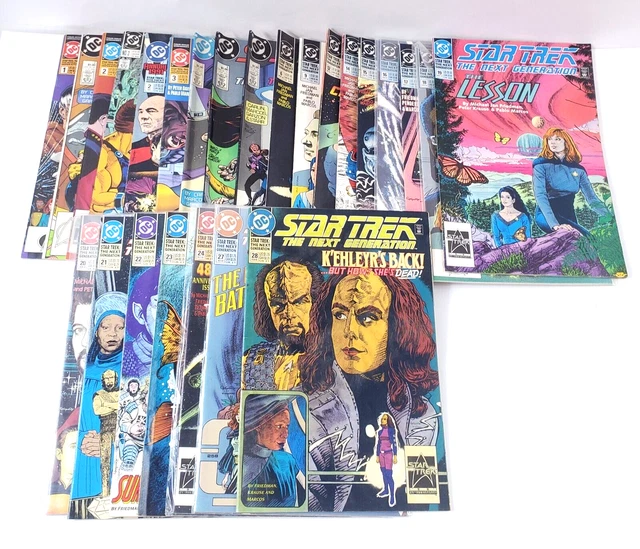 Vtg Lot of 25 Star Trek The Next Generation DC Comics Fair/Good Condition