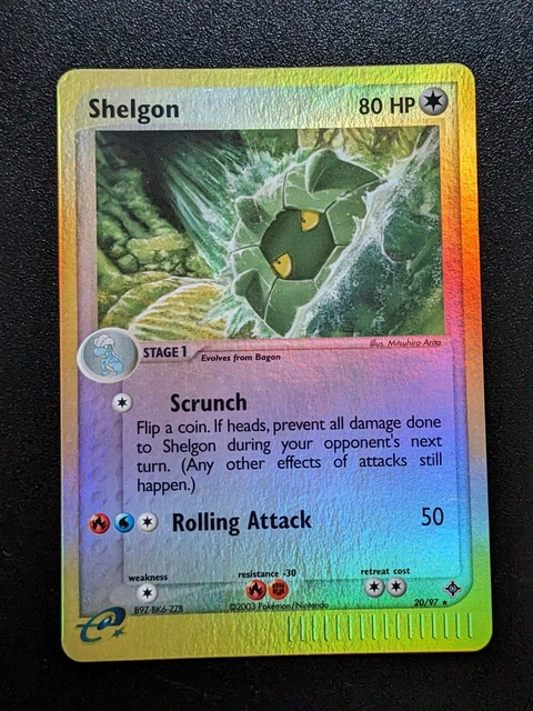 20/97 Shelgon Reverse Rare Holo Pokemon TCG Card - EX Dragon - Near Mint NM