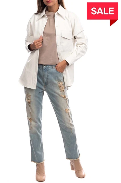 RRP€220 MET IN JEANS Stretch Jeans W24 Ripped Faded Worn Look Patched Inside