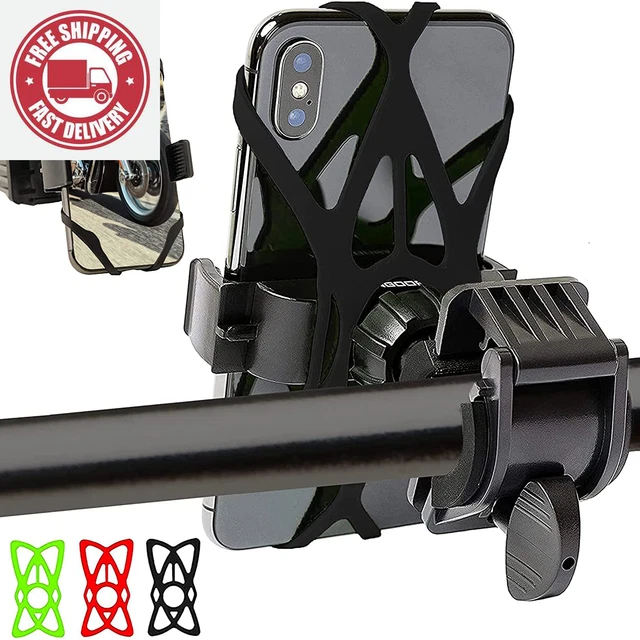 Bike & Motorcycle Phone Mount - GPS Cell Phone Holder for Bicycle Handlebar - Ea
